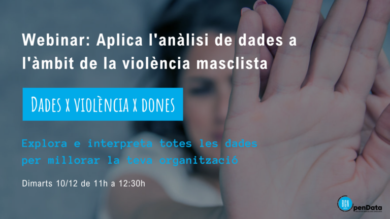Webinar: Aplica l’anàlisi de dades a l’àmbit de la violència masclista